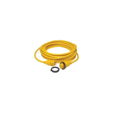 Marinco 30A/125V Powercord Plus ShorePower Cordset w/LED, 25' Yellow 199117